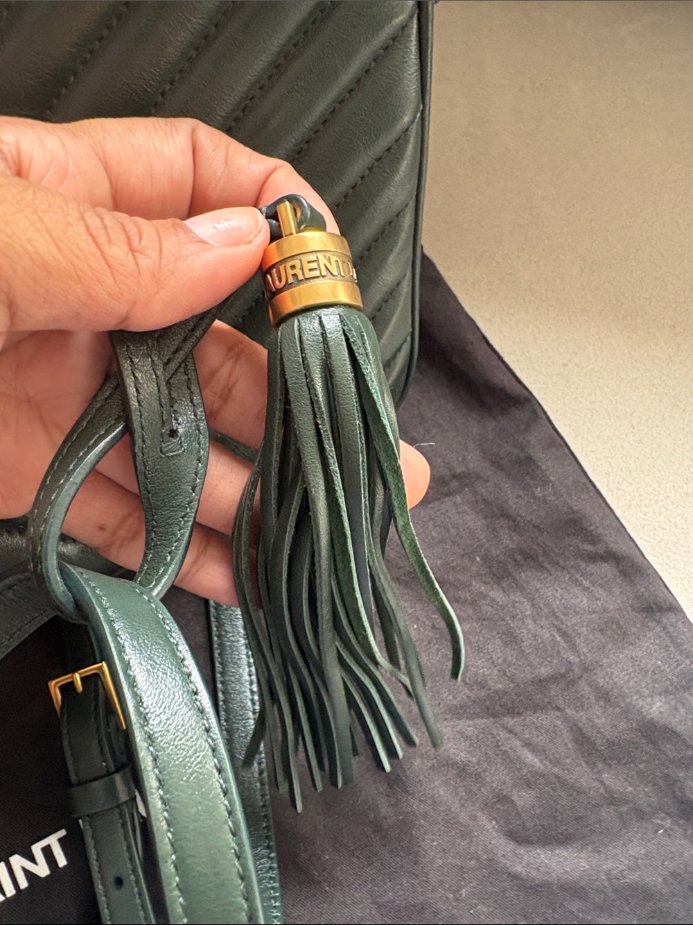 YSL Green Quilted Camera Bag - Picture 3 of 6